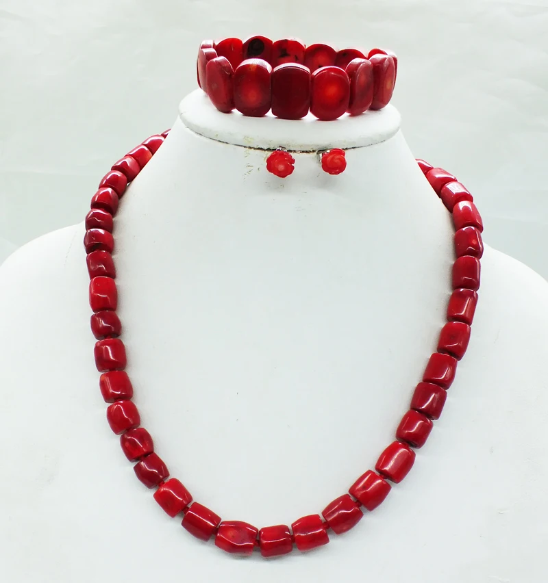 free delivery  Fashion United Kingdom Handmade red  Coral Beads Jewelry For Wedding 20”