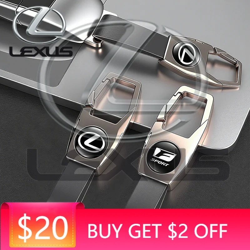 

Emblems Car Logo Key Waist Buckle Auto Key Ring Keychains Accessories For Lexus F SPORT ES RX NX LS UX LM LX GX LC RZ IS CT GS R