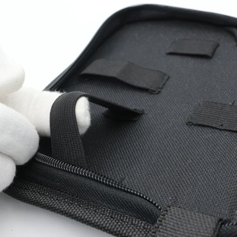 M6CC Black Multi-functional Canvas Watch Repair Portable Tool Bag Zipper Storage Canvas Repair Tool Bag