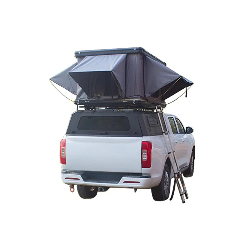 Aluminum Alloy Hard Square Four-Season Roof Tent Single-layer No Setup Required 600D Oxford Cloth 2 Person Small Car Outdoor