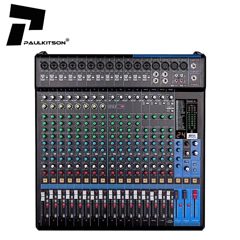 Paulkison MG20XU Professional Audio Mixer Sound System 20 Channels Digital Audio Console DJ Controller/Audio Console Mixer