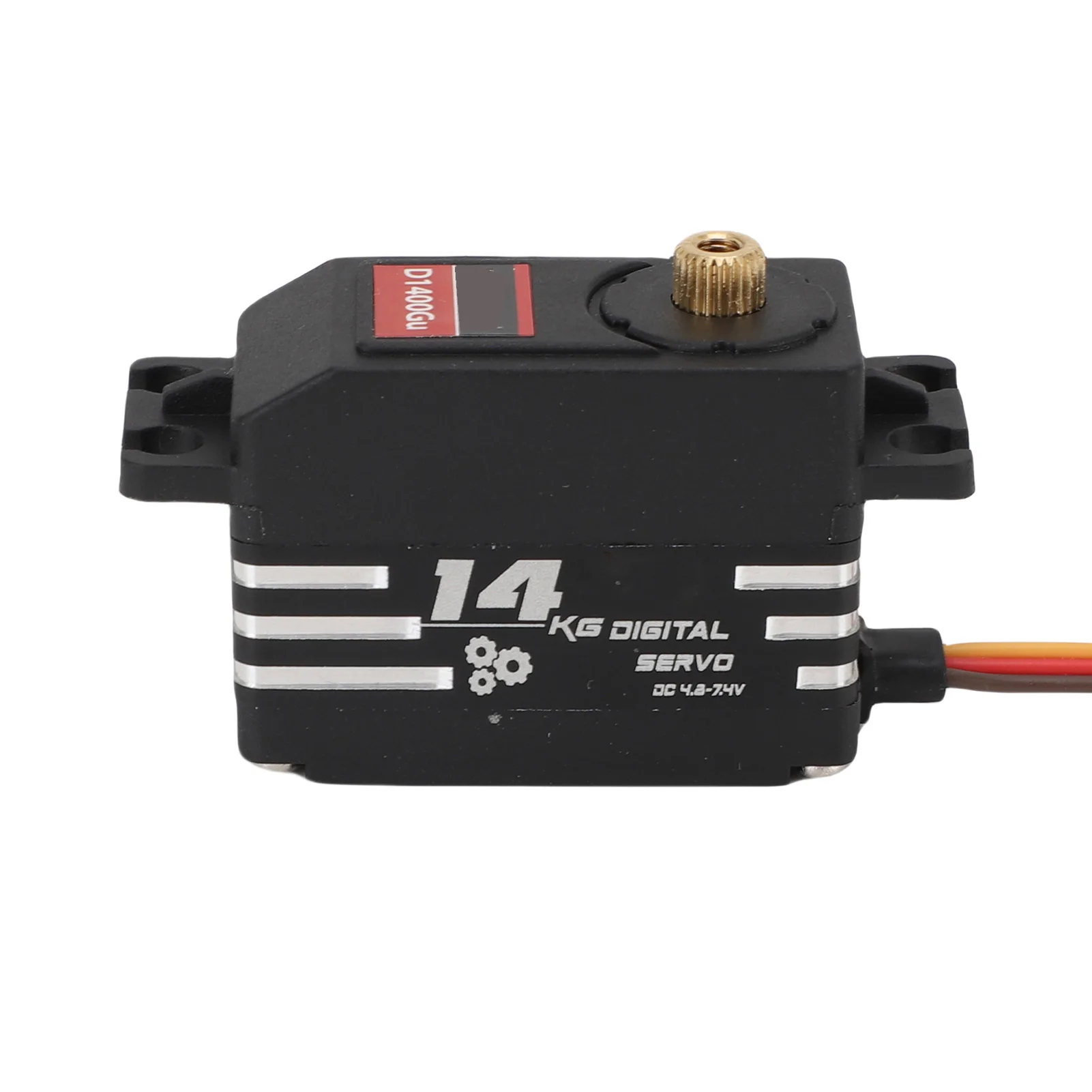 디지털 서보 모터 180 °   회전 14KG 고속 토션 서보 모터 RC 자동차 트럭 크롤러 보트 로봇용 고강도 RC 서보