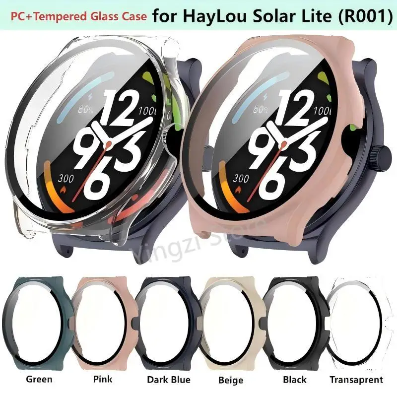 

Tempered Glass Case for HayLou Solar Lite Smart Watch Protective Bumper Screen Protector Shell Filmfor Haylou R001 Cover Accessi