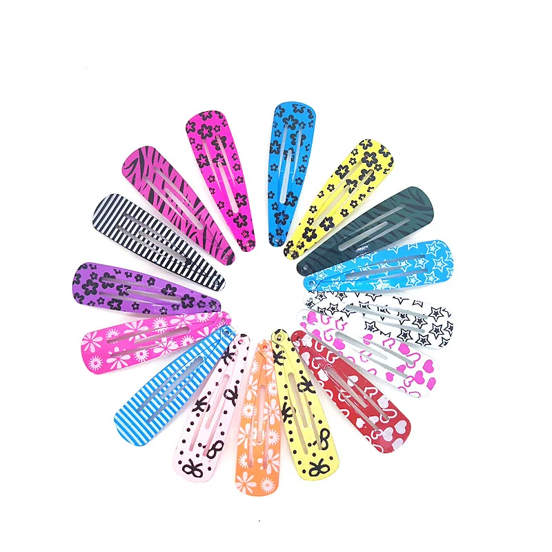 20Pcs Hair Clips for Girls Cartoon Hairclip Candy Color Child Princess Hair Clip BB Clips Cute Water Drop Hairgrip For Children