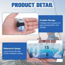 Regla medidora de peces impermeable, cinta métrica de pesca plegable de 90cm/35 pulgadas, pegatina para barcos de pesca, refrigeradores, kayaks, 1 Uds.