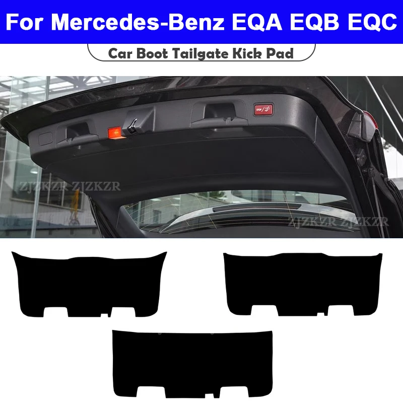 

Для Mercedes-Benz EQA EQB EQC N293 задний багажник автомобиля, задняя дверь, устойчивый к ударам, устойчивый к царапинам защитный коврик, кожаная декоративная накладка