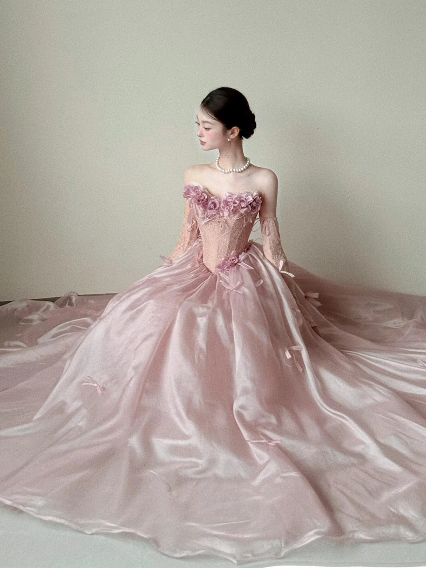 

Нарядное платье принцессы для свадьбы, помолвки, вечеринки, длинное вечернее платье с цветочными деталями для подружек невесты и студенток