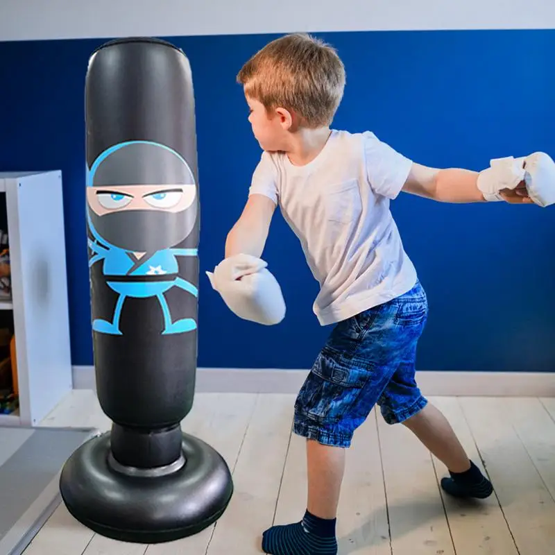 أطفال اللكم حقيبة 65 بوصة الوقوف الاطفال اللكم حقيبة لعبة مستقرة نفخ كيس ملاكمة معدات الملاكمة نفخ اللكم حقيبة