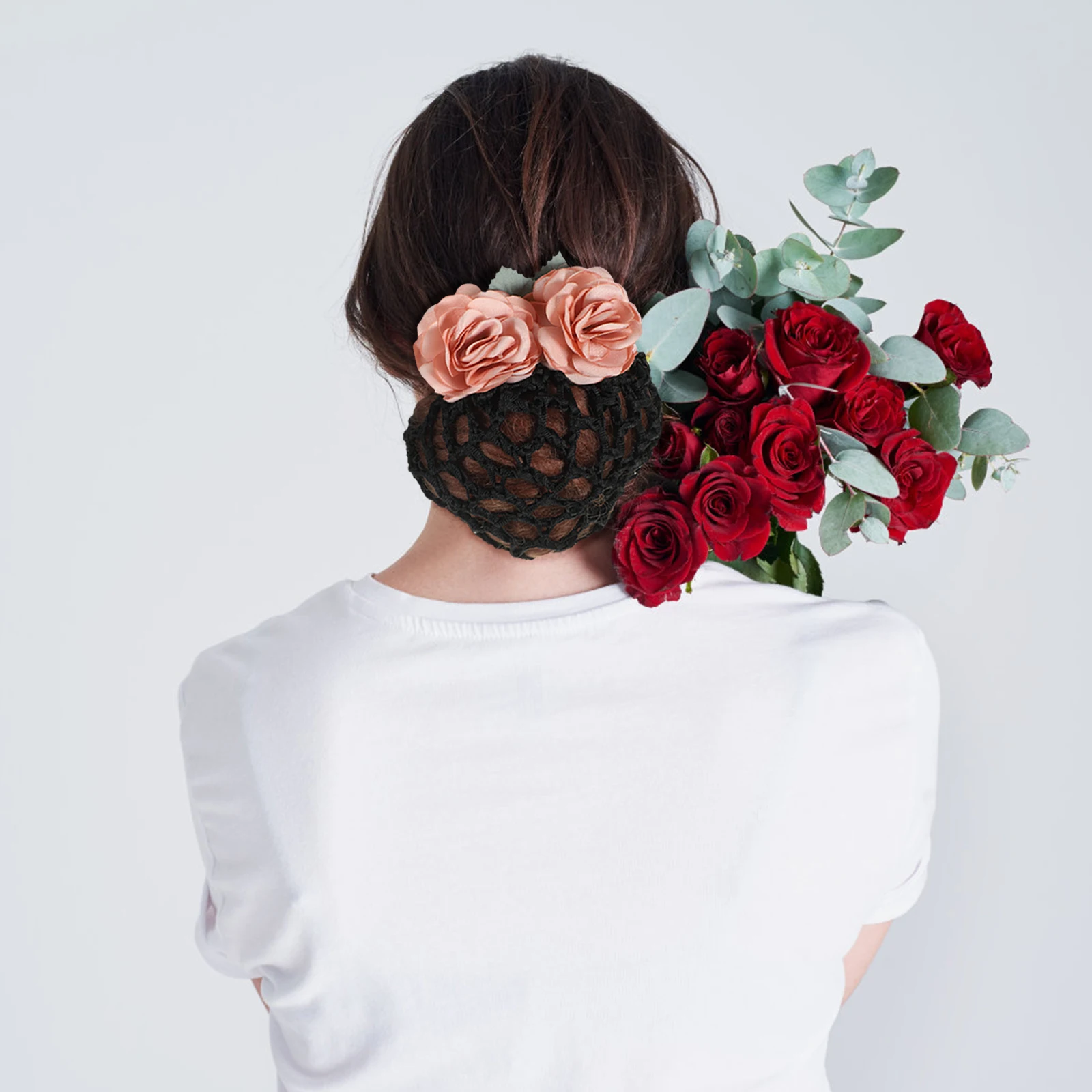 

Straight Hair Clip Net Nurse Girl Accessories Nets Fabric Wow Bun Covers for Women