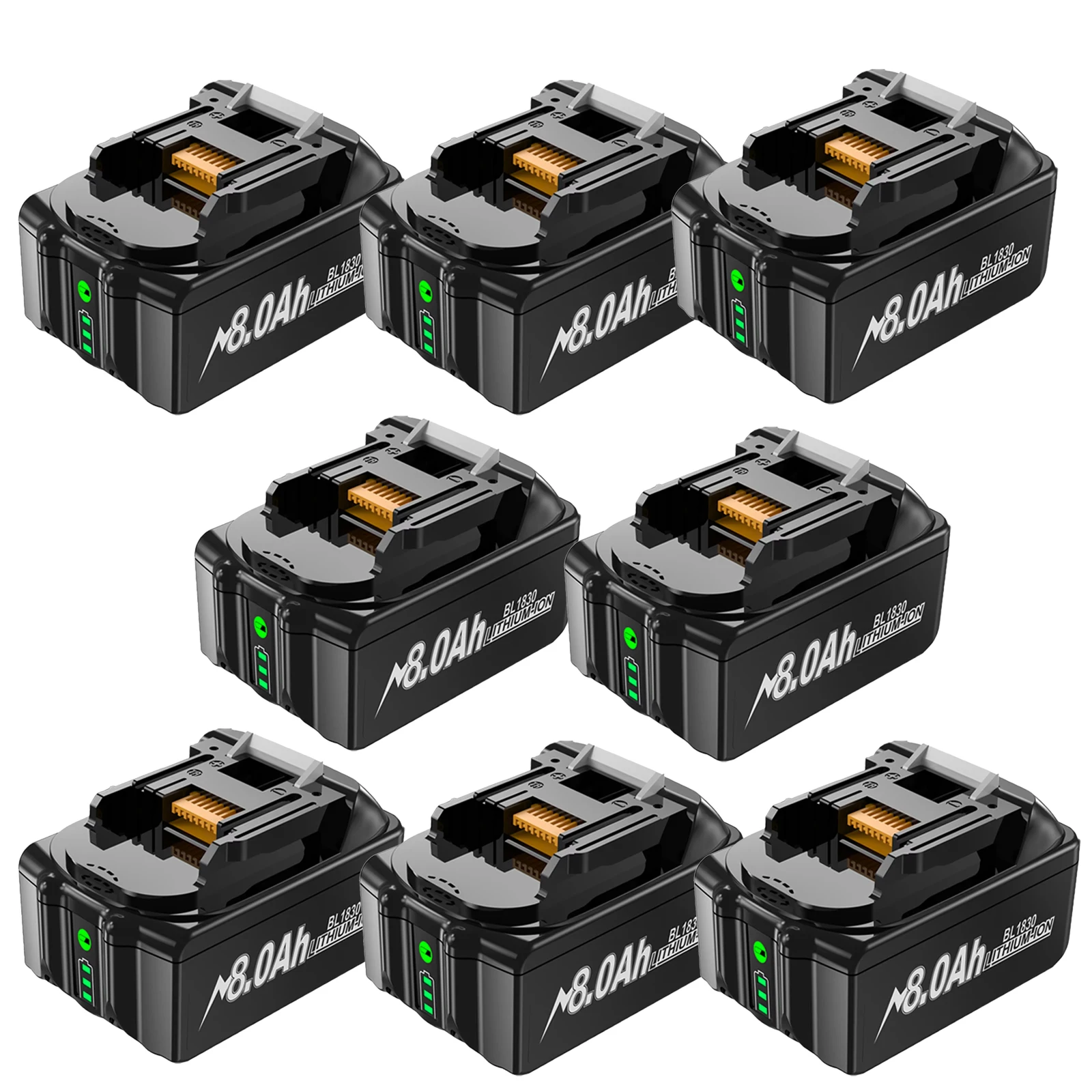 Ersatzakku für Makita 18V BL1830 8000mAh Li-Ion, kompatibel mit Makita BL1815 BL1840 BL1850 BL1860 BL1890 Elektrowerkzeug-Akku