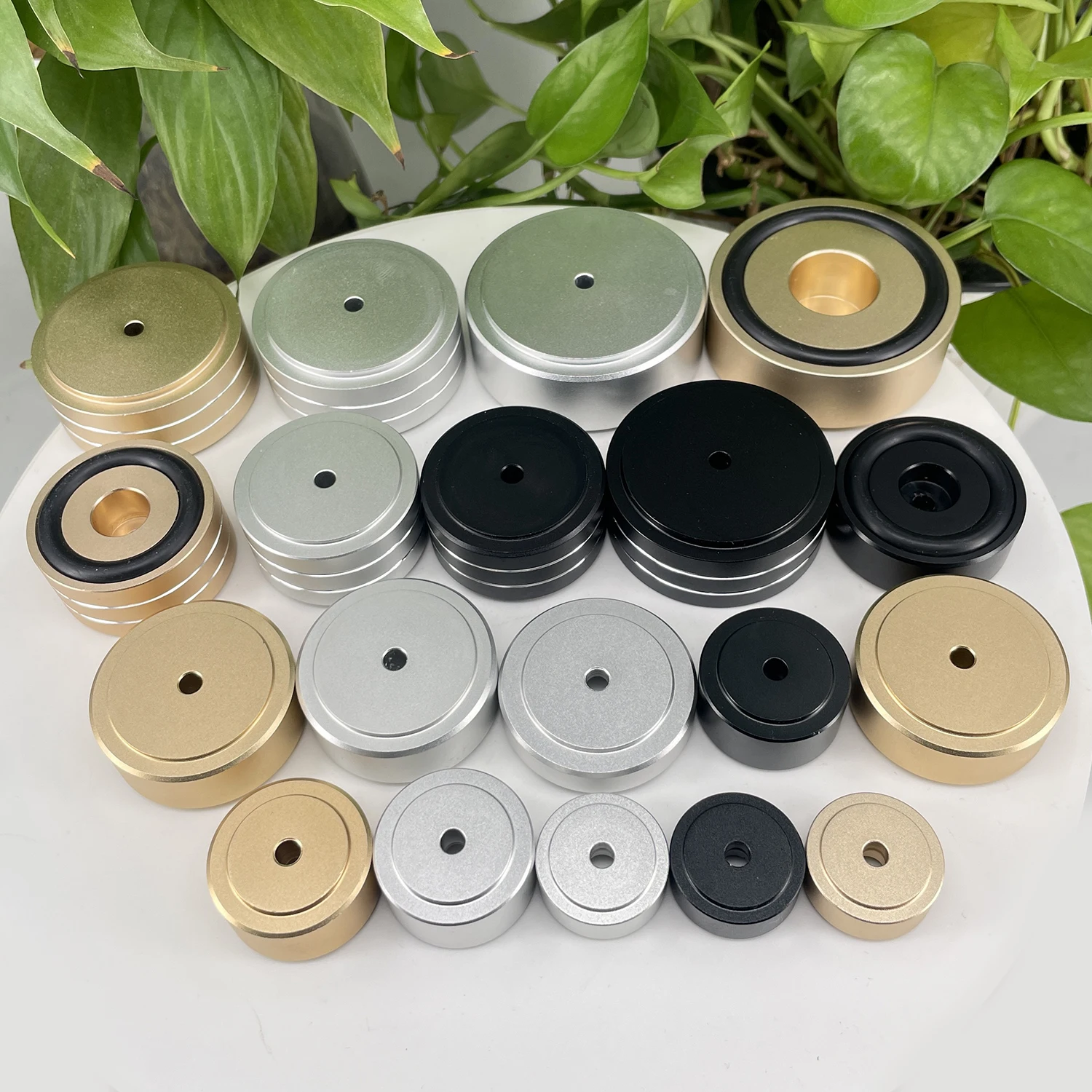4PCS Audio Isolation Feet 30*10mm 40*10mm 40*20mm 49*15mm Aluminum Alloy Amplifier Feet CD DAC Speaker Shock Absorption Feet Pad