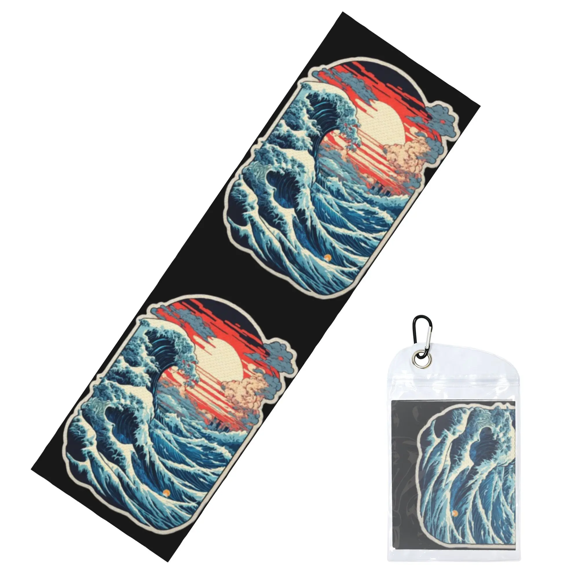 The Great Wave off Kanagawa Cold Exercise Towel Face Towel Quick Dry  Bath Breathable Cold Towel