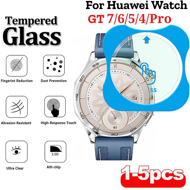 1/3/5PCS Tempered Glass for Huawei Watch GT7 6 GT5 4 46mm/41mm Quick Installation Premium Screen Protector for Huawei GT7 GT5Pro