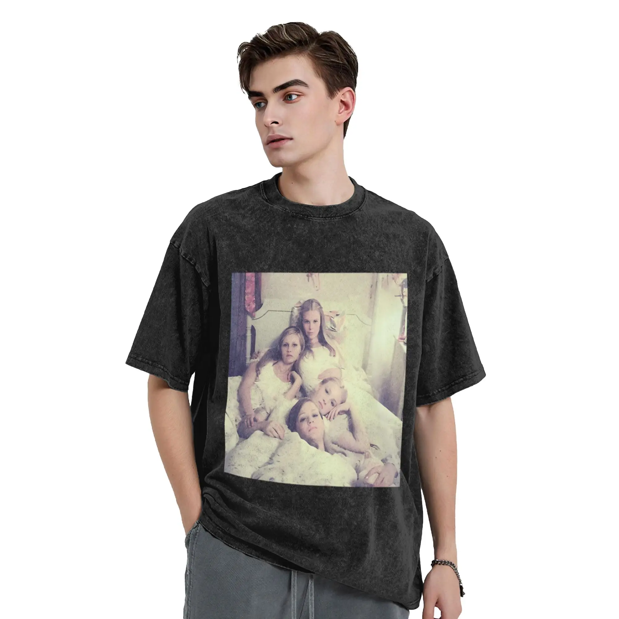 Virgin Suicides Unique Stylish A Washed T Shirt Men's Women's Oversized Cotton Tees Tops