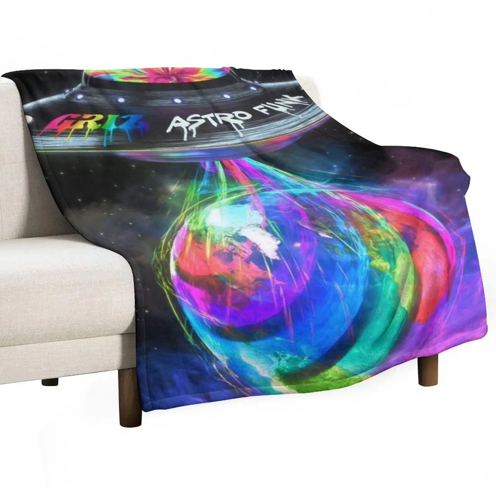 griz astro punk 2022 masmart Throw Blanket Bed linens for winter Travel Blankets