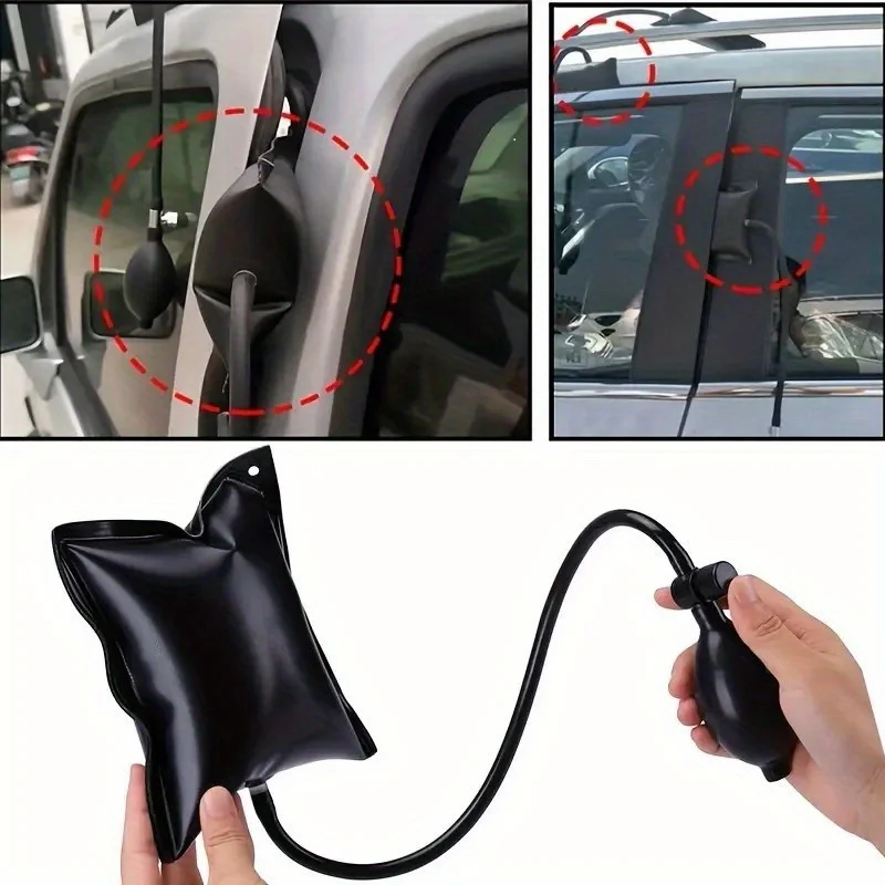 Car repair tool inflatable airbag - adjustable car air pump car door repair air cushion, emergency unlocking tool set
