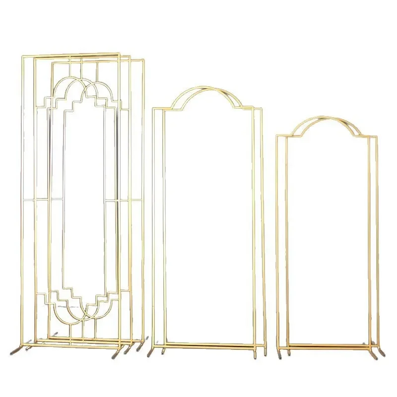 

New Chinese-style screen new wedding props, wrought iron stage background outdoor wedding decoration ornament arch