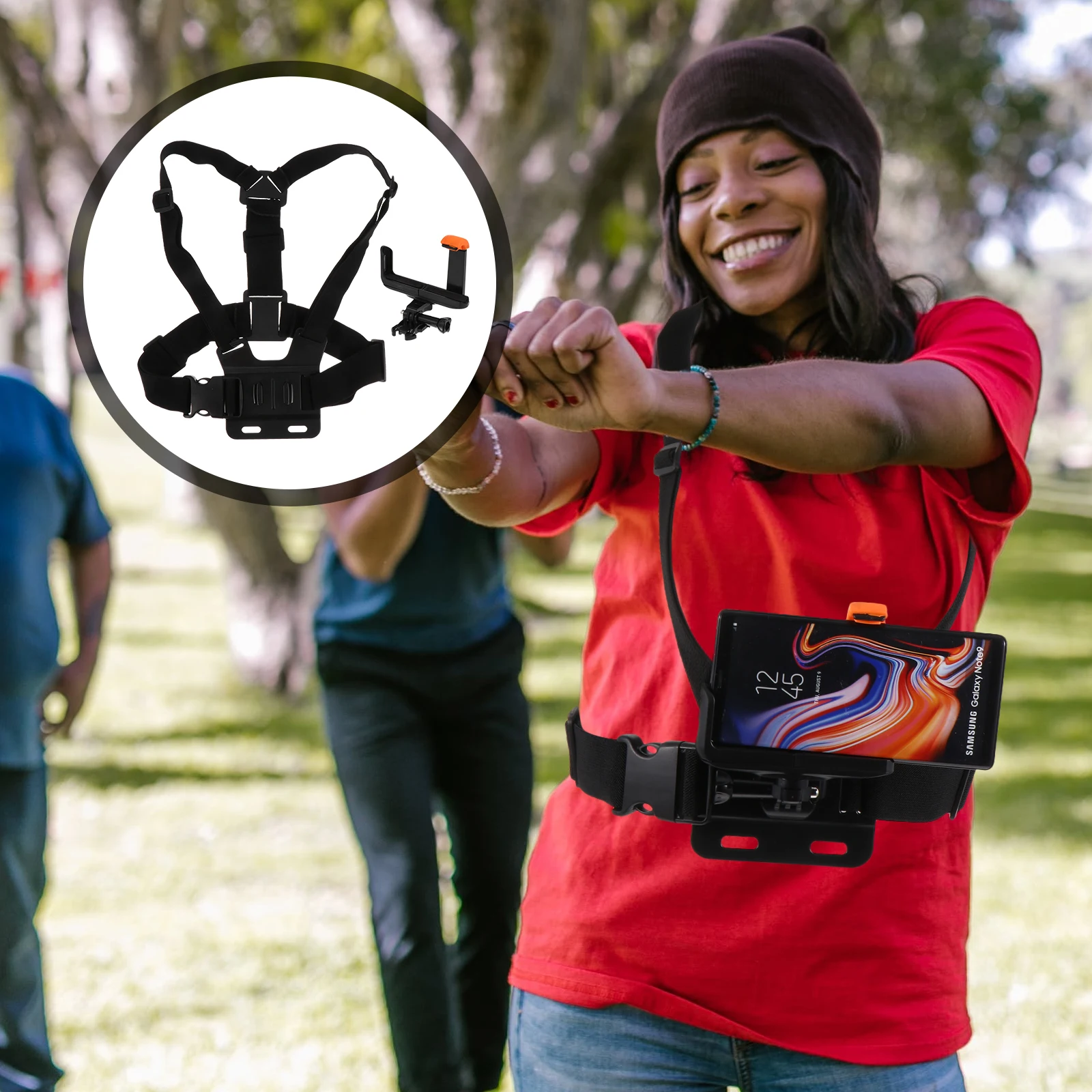 

Action Camera Strap Adjustable ABS Material Comfortable Wear Outdoor Sports Harness Chest Belt Phone DV Suitable