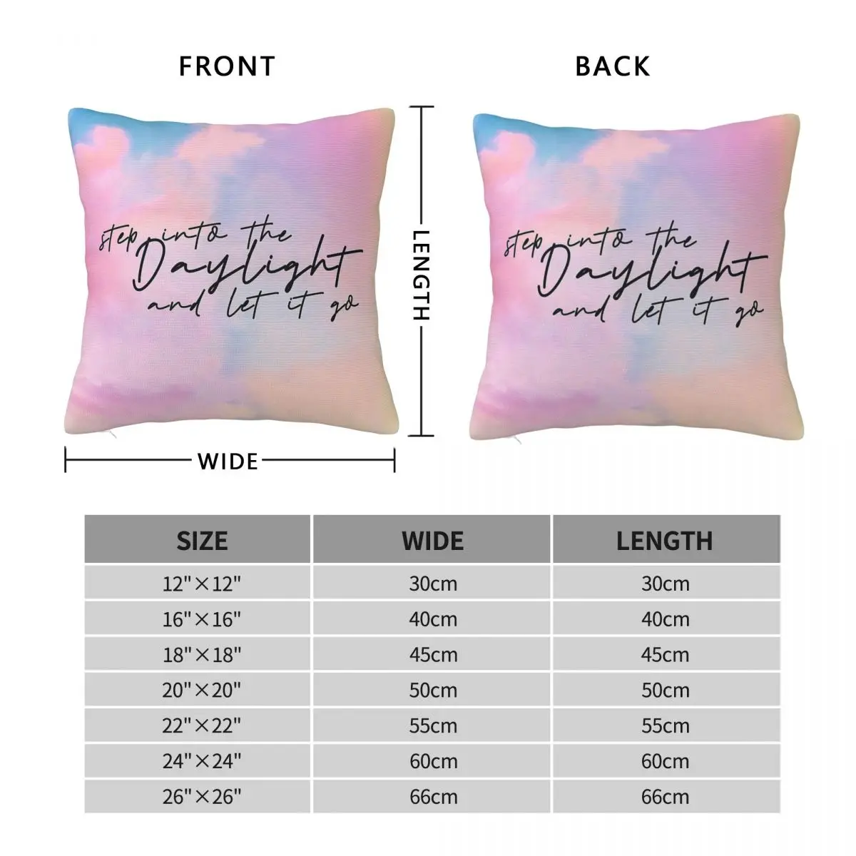 كلمات ضوء النهار كيس وسادة مربع البوليستر الكتان المخملية المطبوعة البريدي غطاء وسادة السيارة الزخرفية بالجملة 18"