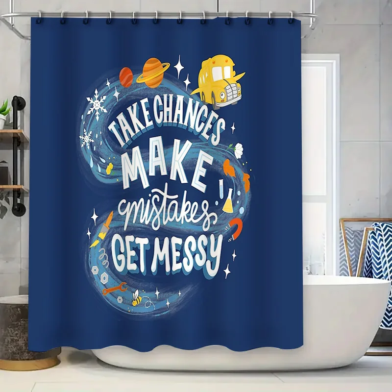 

Bathroom Shower Curtain Set Waterproof Vintage Floral Pattern Farmhouse Decor Fabric Liner Modern Artistic Design Home Textile