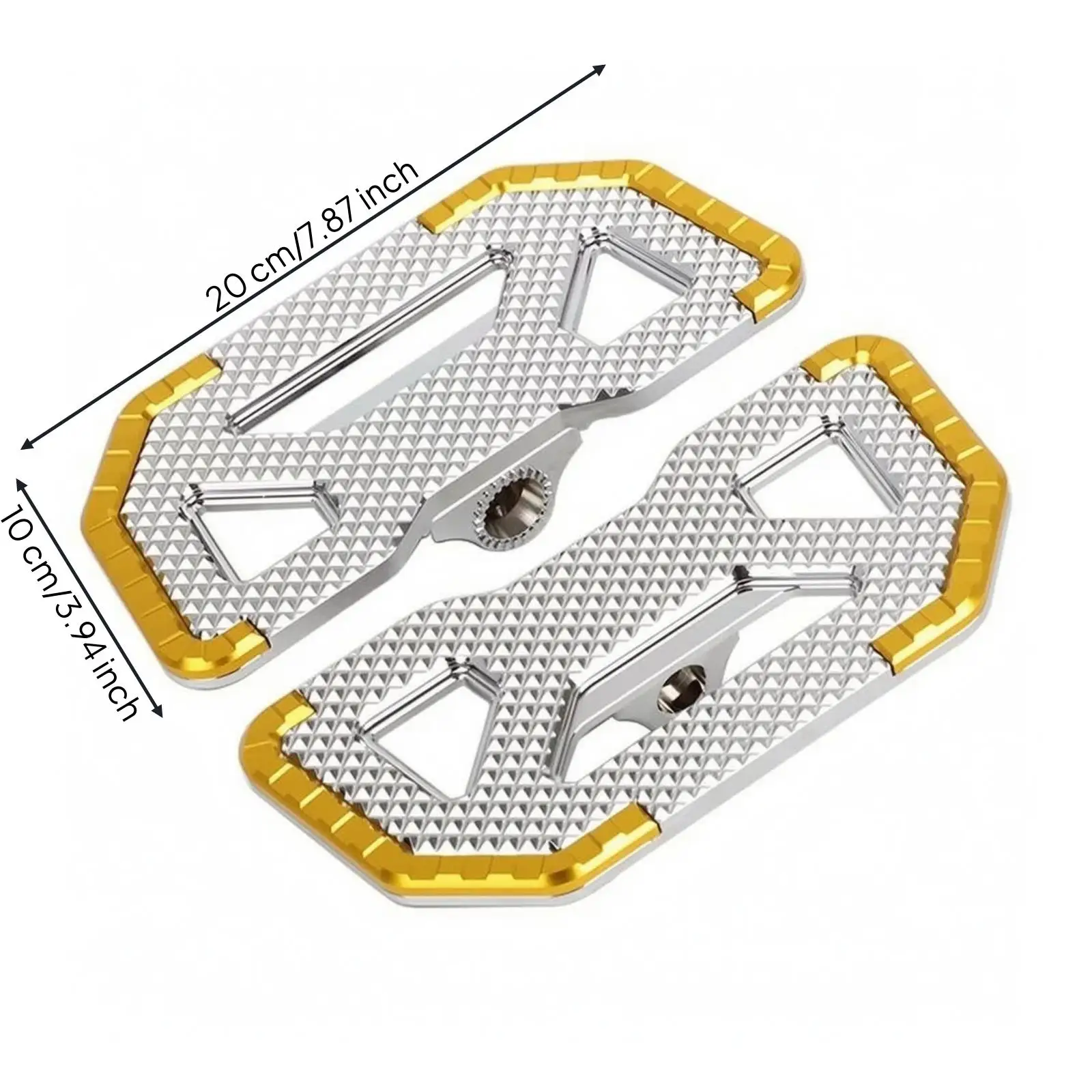 Aluminum Alloy Motorcycle Foot Pedal with Triangular Grip for Cruiser Footrest Platforms