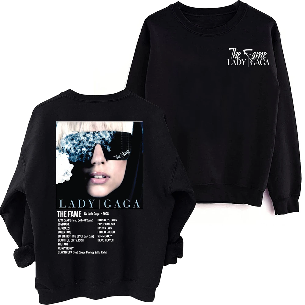 

The Fame Lady Gaga Sweatshirt Harajuku Round Neck Long Sleeve Oversized