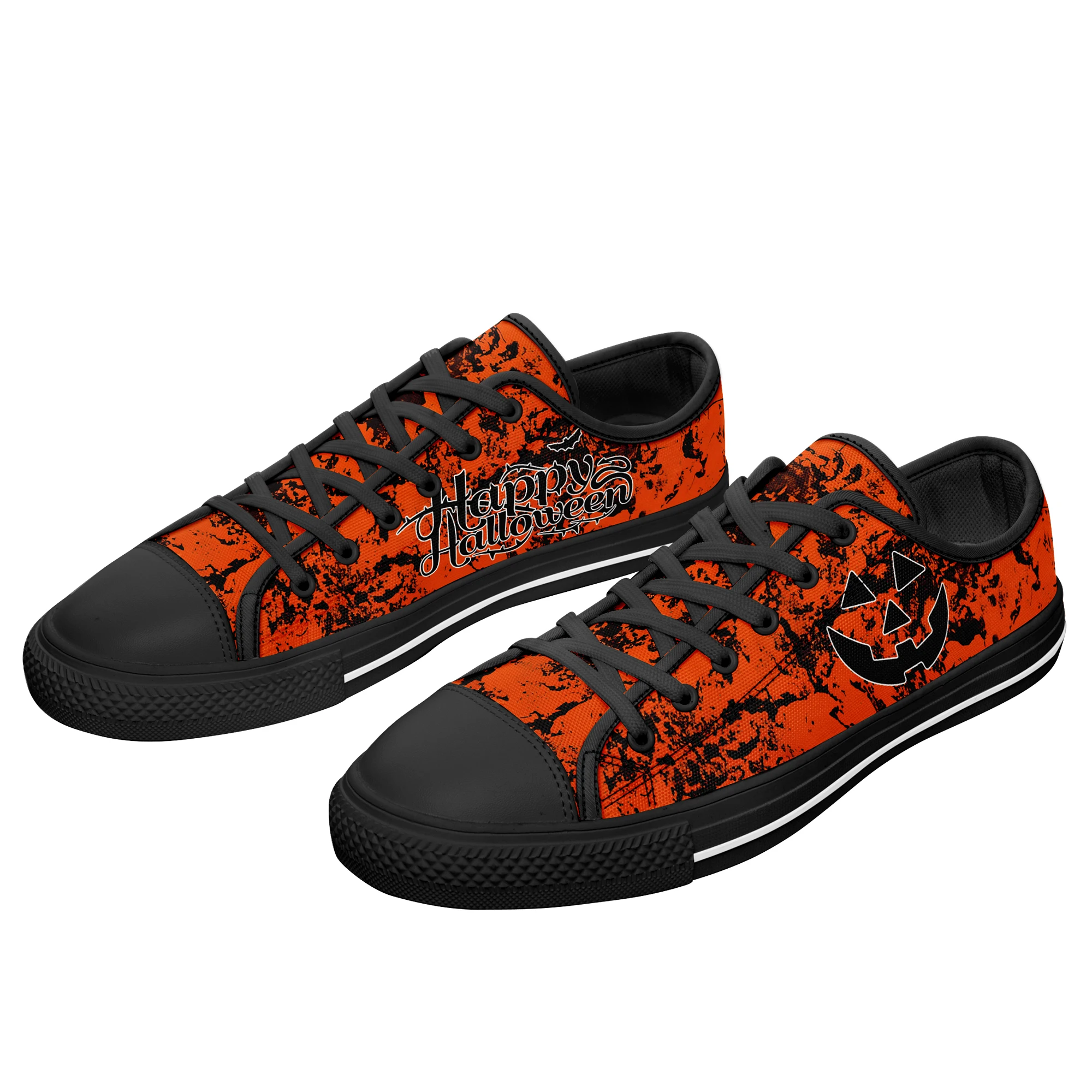 Dropshipping Print On Demand Canvas Shoes Custom Shoes Halloween Design