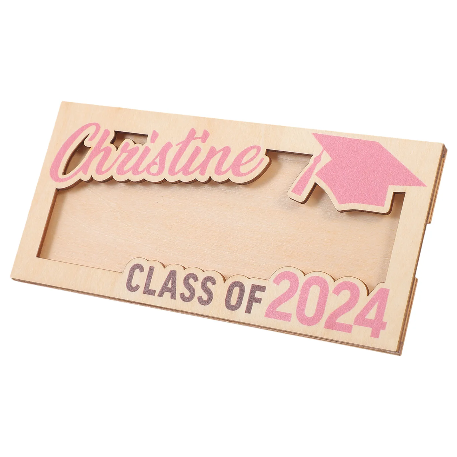 Wood Graduation Money Wallet Rectangular Envelope Clip Cash Holder Compact Stylish Business Gift Eco Friendly Desktop Storage