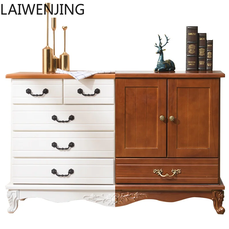 

HLZ solid wood locker simple modern chest of drawers bedroom storage cabinet drawer type