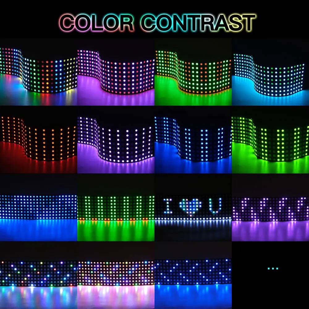 WS2812B Led Panel WS2812 RGB Individually Addressable Pixels Matrix With USB 28Keys Bluetooth Mic Music Module Light Kit DC5V