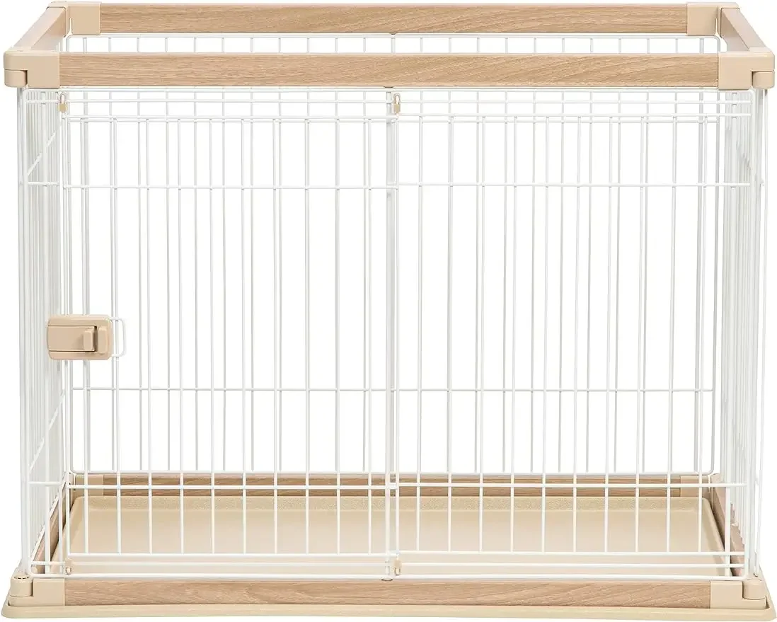 

Medium Wire Pet Pen, For Puppy Small Dogs Easy Assembly Wire Dog Crate with Included Bottom Tray, Secure Latches and St