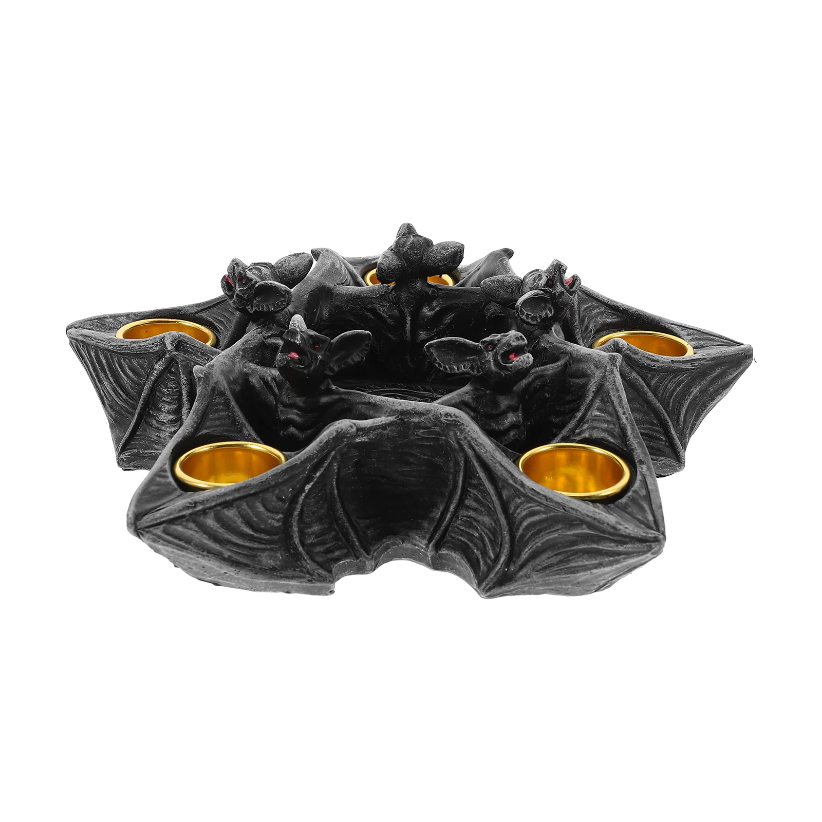 박쥐 구멍 수지 고딕 할로윈 촛대 Tealight 스탠드 스틱 홀더 장식 수지 홀더 장식