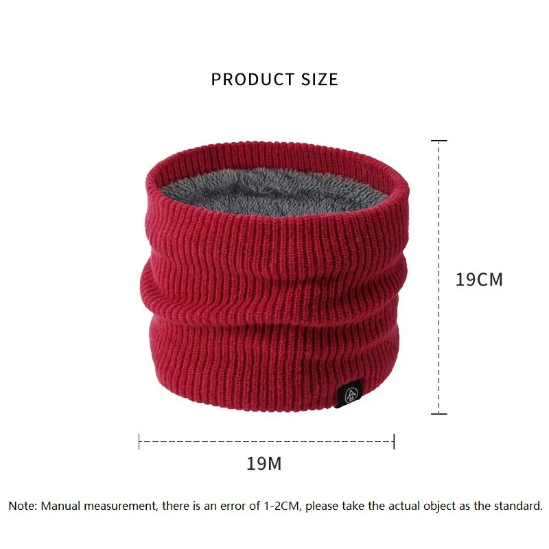 アウトドアサイクリングフェイスカバー ユニセックス フリース裏地付き 厚手ネックゲートル 冬用 多用途ニットネックウォーマー WBr01