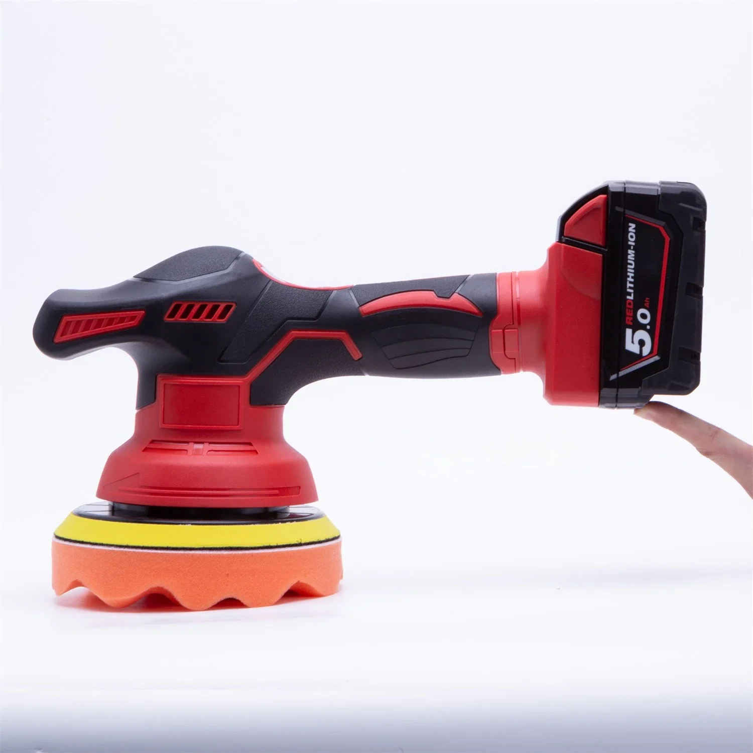 8-Gear Portable Cordless Car Polisher Adjustable Auto Electric Waxing Sanding Sealing Glaze Tool Fit For Milwaukee 20V Battery