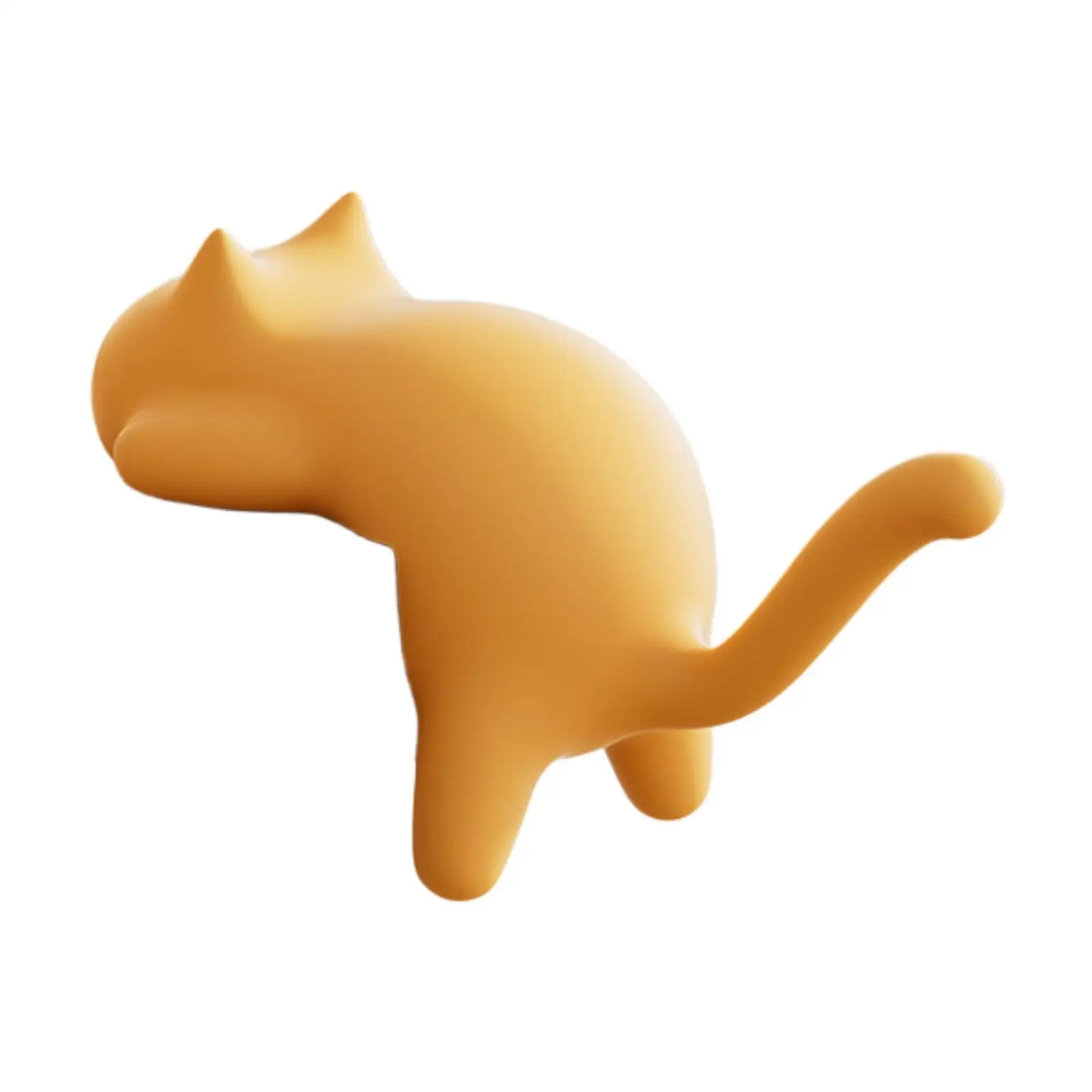 2xCat Shaped Hook for Desk Edge Cute for Restroom Storage Organization Cabinet Yellow