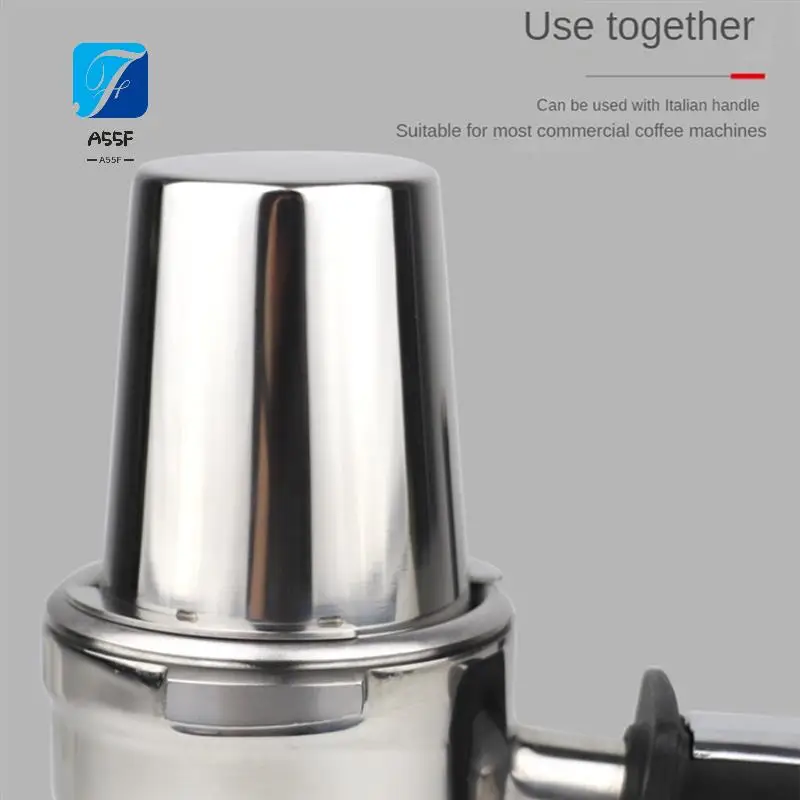 

A55F-58Mm Espresso Coffee Dosing Catcher Cup Powder Feeder Machine Resistant Part Wear Distributor Coffeeware Replacement Parts