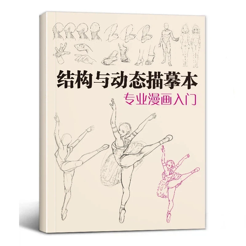 Structure Dynamic Tracing Book Character and Human Body Practice Sketching Book Anime Teaching Tutorial for Absolute Beginners