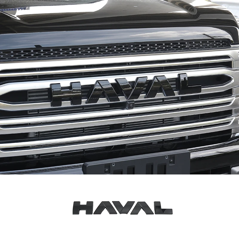 For Haval H9 2th 2024 2025 3D ABS Great Wall Sticker Car Front Emblem Badge Decals Black Badge Logo Emblem Cover Car-Styling