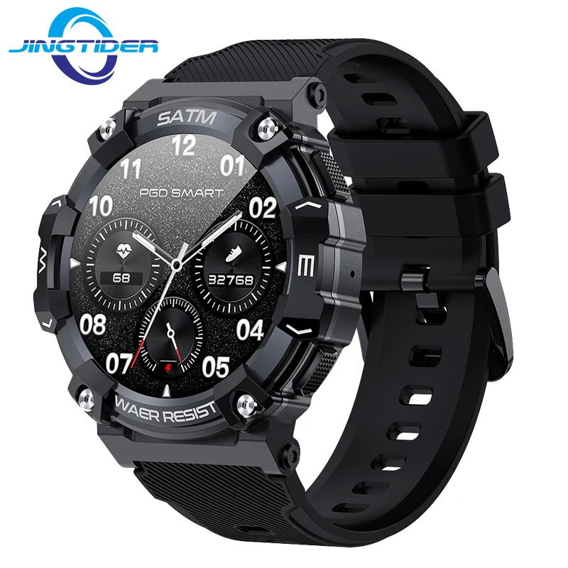 PG666 Outdoor Rugged Smart Watch Men IP68 Waterproof Bluetooth Call Smartwatch Multiple Sports Modes Blood Pressure Oxygen Watch