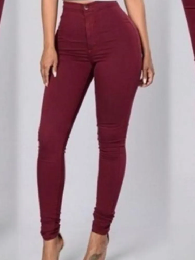 عارضة سروال رصاص للنساء أزياء عالية الخصر ضئيلة السراويل الطويلة سيدة عطلة الشارع الشهير الملابس النسائية ملابس ربيع الخريف #5