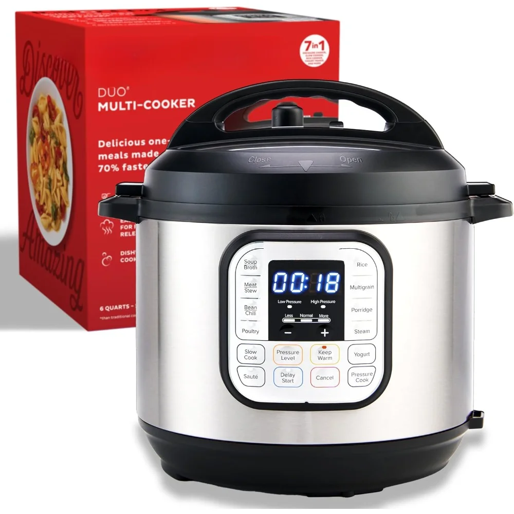 

HAOYUNMA Electric Pressure Cooker, Slow Cooker, Rice Cooker, Steamer, Sauté, Yogurt Maker, Warmer & Sterilizer