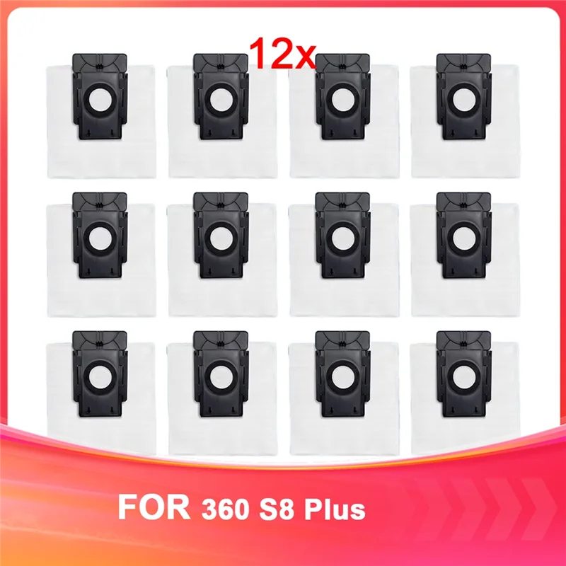 Abus-sacos de pó de substituição para robô aspirador de pó 360 s8 plus, sacos de lixo de alta eficiência, acessórios para eletrodomésticos