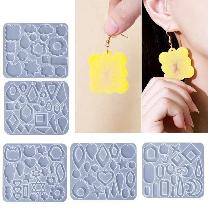 Earrings Silicone Mold for Making Keychains Jewelery Pendant for Home DIY Molds