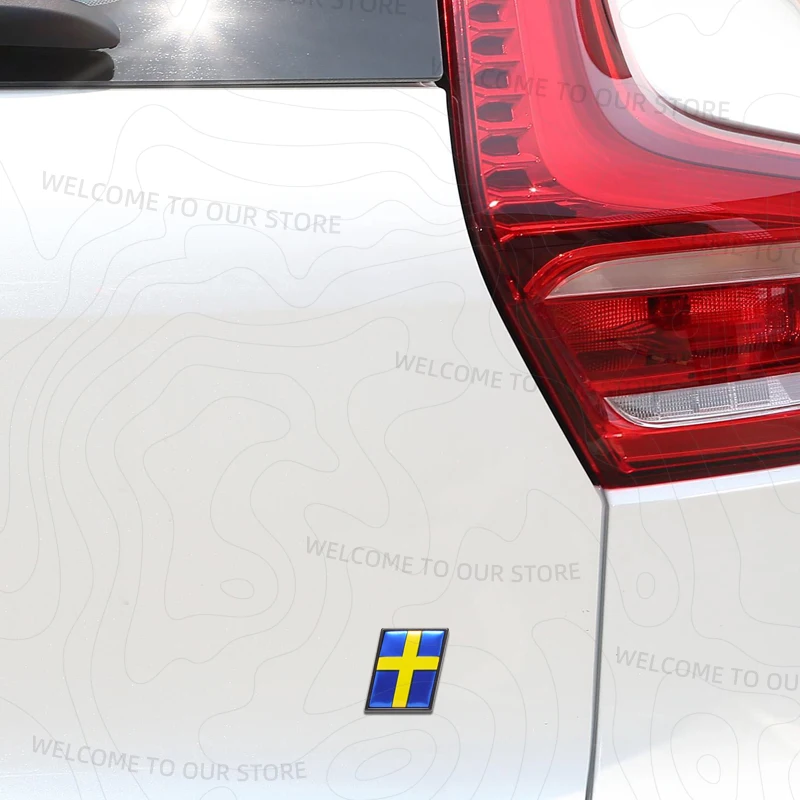 Zinc Alloy For R Design Moose Test Swedish Flag OCEAN RACE Inscription Logo Car Trunk 3D Metal Emblem Rear Body Badge Sticker - view 5