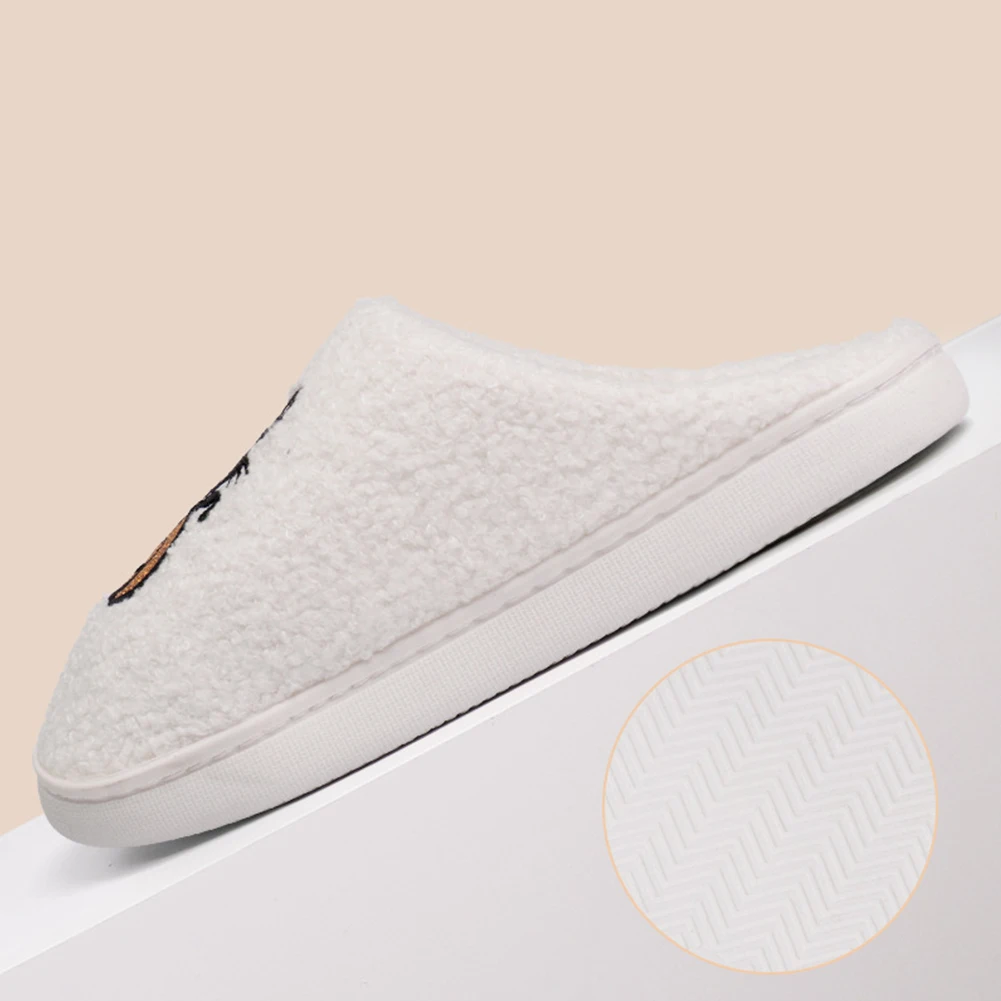 

Плюшевые тапочки на Хэллоуин, теплая домашняя обувь без шнуровки, удобные термотапочки на плоской подошве, пушистые тапочки с изображением тыквы и кошки для домашней спальни