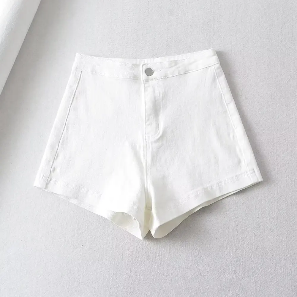 High Waist Denim orts Women's Faion Summer 2023 Sli Slimming Versatile Bodycon orts Trendy One Button Design