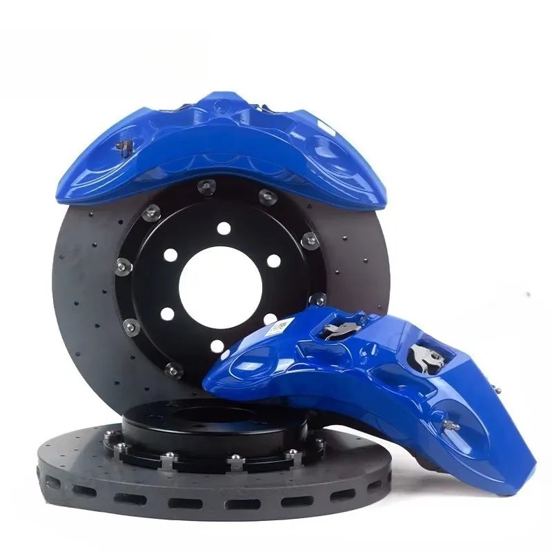 Universal 9N Front Custom Auto Brake Calipers Kit 380 400mm Drilled Slotted Disk Modified Brake Kit 6 Pot 18 Inch Carbon Ceramic