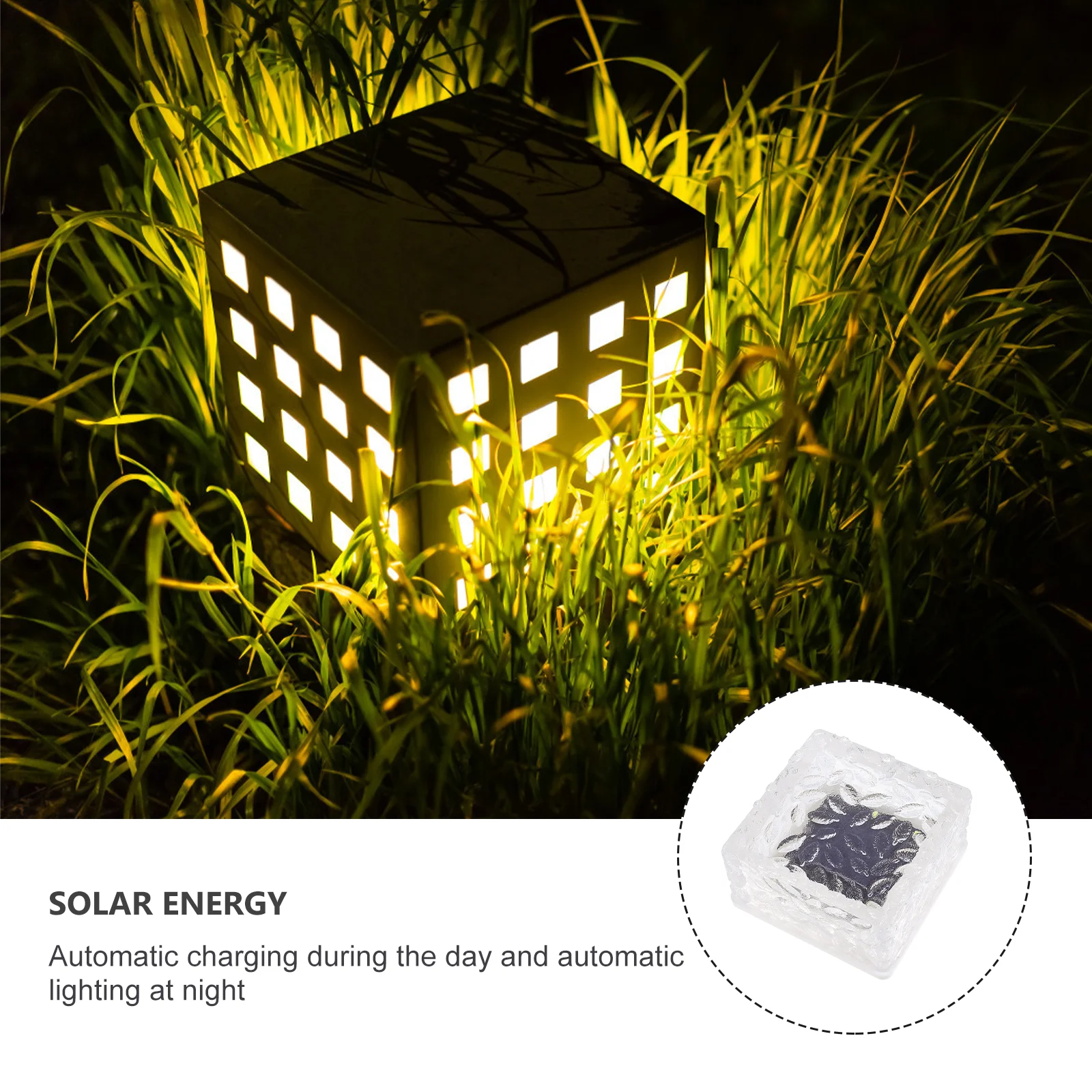 

Solar LED Ground Lights Outdoor Decor Cube Lamps ABS PC Material Solar Powered for Gardens Driveways