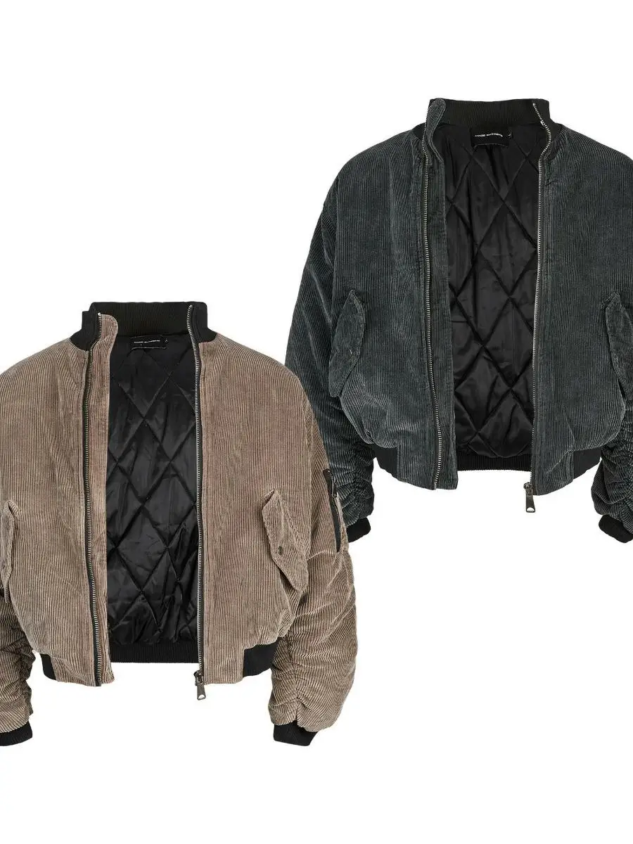 

Винтажная вельветовая куртка Waed с воротником-стойкой, свободного кроя, для мужчин и женщин, зимняя верхняя одежда, бренд EME