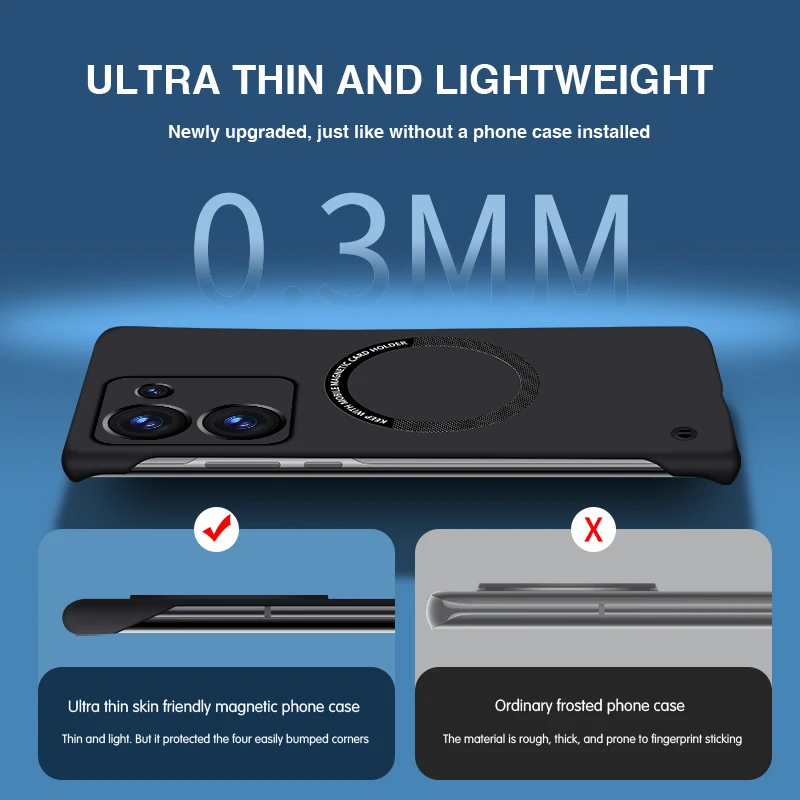 Original Luxury Frameless Phone Case for VIVO Y27 Y27s Y36 Y77T Y78 Y100i 5G 4G China Hard Ultra Thin Magnetic Simple Back Cover